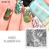 Flower 014 Nail Stamping Plates Aquatic Plants Pattern Nail Art Stamp Template Plate Nails Manicure DIY Tool