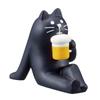 DECOLE ZCB-87268 Concombre Beer Black Cat Figurine, Summer, Beach, Beer, Interior Decoration, Black, Approx. 28 X 50 X 42 Mm
