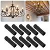 12PCS E14 Candle Covers Sleeves 25x100mm Chandelier Covers Simulation Vintage Wax Drop Covers Hall