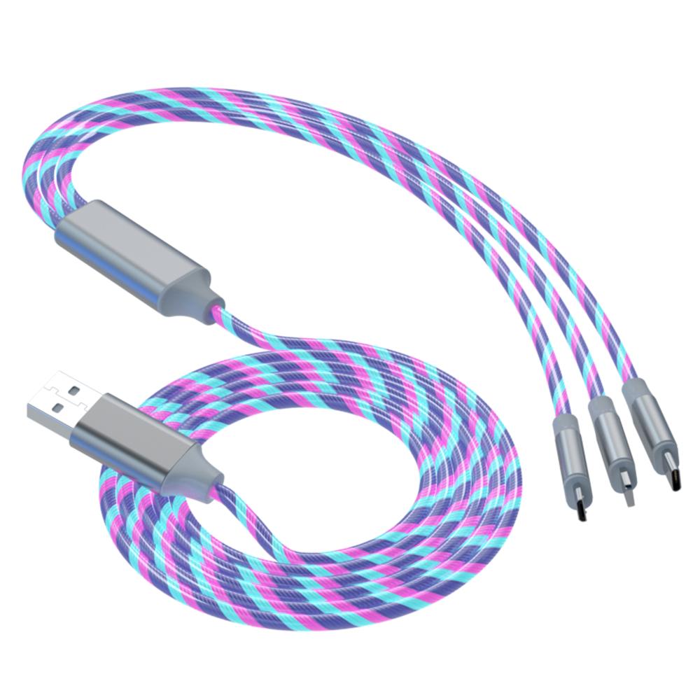 3-в-1 USB-кабель для передачи данных для телефона, кабель для быстрой зарядки