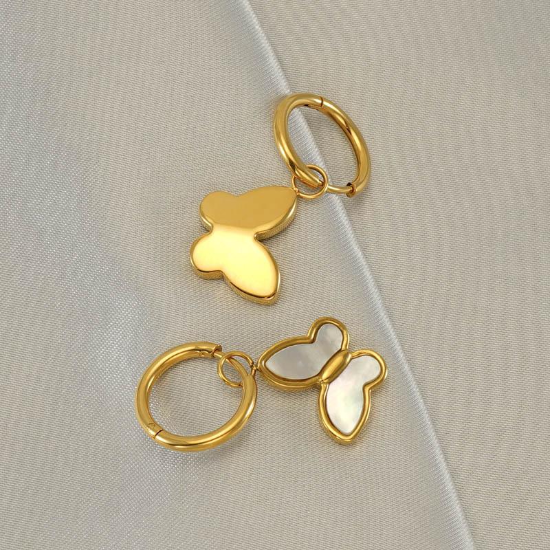 New stainless steel butterfly earrings women's niche design light luxury stud earrings