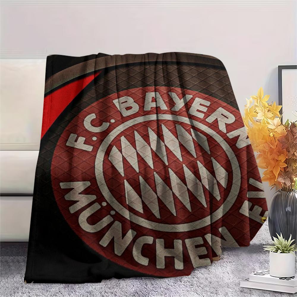1pc FC Bayern Munich Print Flannel Blanket, High quality Comfortable for All Seasons, Home Decor, Warmth and Comfort, Perfect for Christmas Gifts48