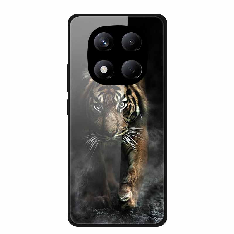 Закаленное Стекло Чехол для Телефона для Redmi Note 14 Pro 4G Чехол Лев Волк Жесткий Чехол для Xiomi Redmi Note14Pro 4G Note 14Pro Чехол Крутой