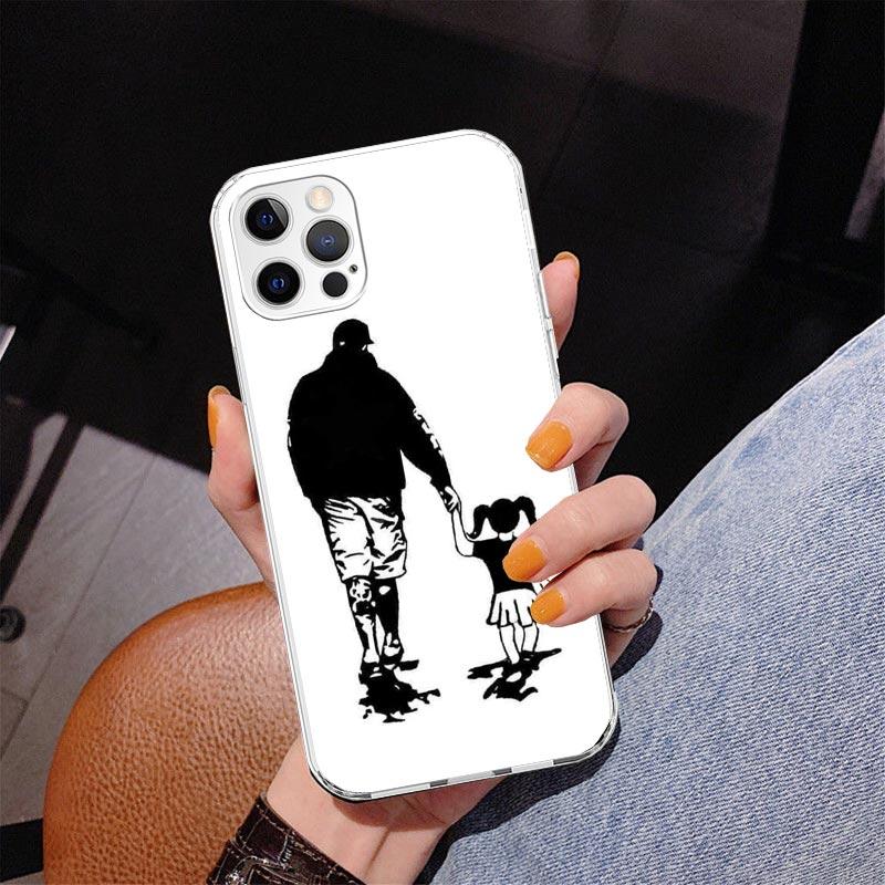 Чехол для телефона "Папа и Малышка Мальчик" для iPhone 17 Air 16 Pro Max 16E 15 + 14 Plus 11 12 13 Mini 7 8 SE Подарок Печать Обложка Fundas 17 A