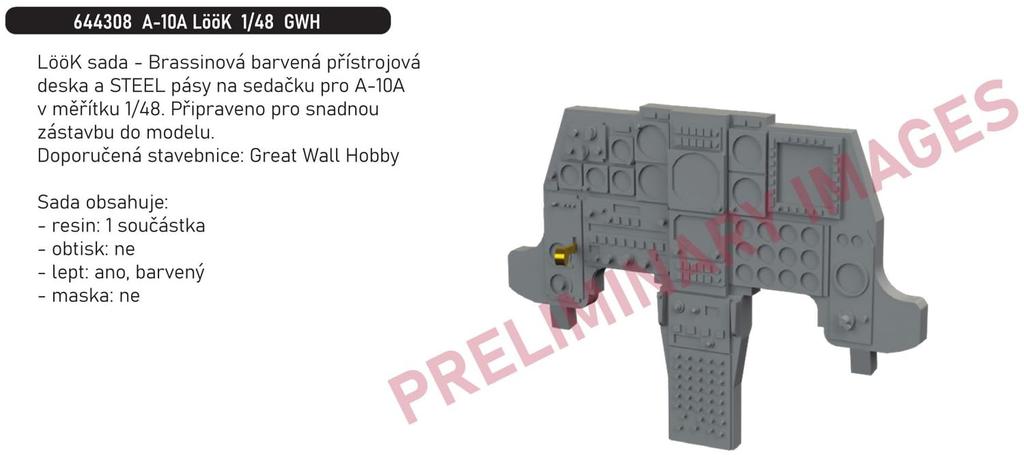 Eduard Look Series Instrument Panel Great Plastic Model Parts EDU644308 1/48 A-10A (for Wall) (Airplane)