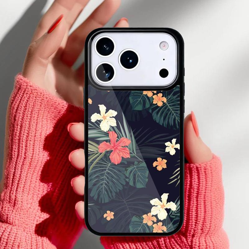 Винтажный чехол с рисунком Лист Цветок для iPhone 17 Air 16e 15 14 13 Pro Max Задняя крышка для 12 11 Pro Coque