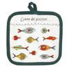 [R6588] - Multicolored 'Fish' Cotton Potholder (like Fish . . . ) - 20x20cm