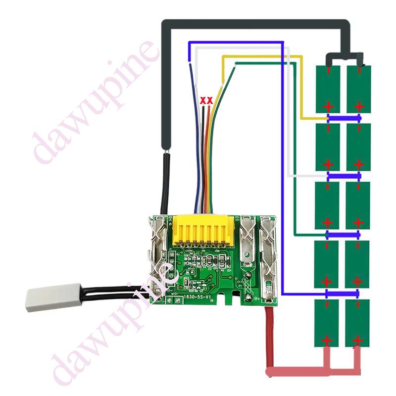 Power Tool Accessories BL1830 Li-ion Battery BMS PCBA Charging Protection Circuit Board For Makita 18V BL1815 BL1860 BL1890 Key