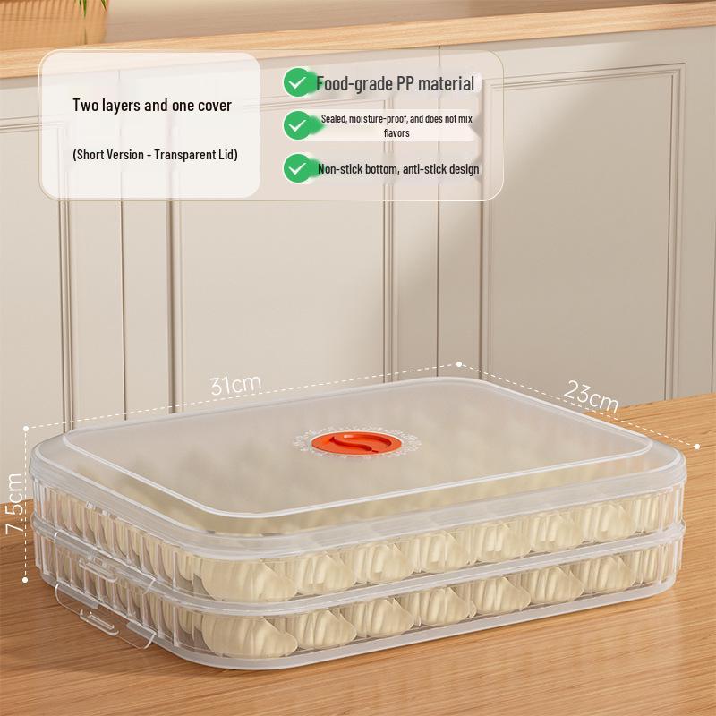 Dumpling Freezer Box - Fresh-Keeping and Quick-Freezing Storage for Wontons, Dumplings & Noodles