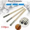 5/10PCS New Useful Adjustable Pencil Extender Art Write Tool Wooden Pen Holder Sketch Writing