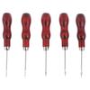 5 Pcs Red Leather Awl Leather Shoe Repair Hook Awl Hand Sewing Tool