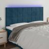 LED Headboard Dark Blue 160x5x118 128 cm Velvet