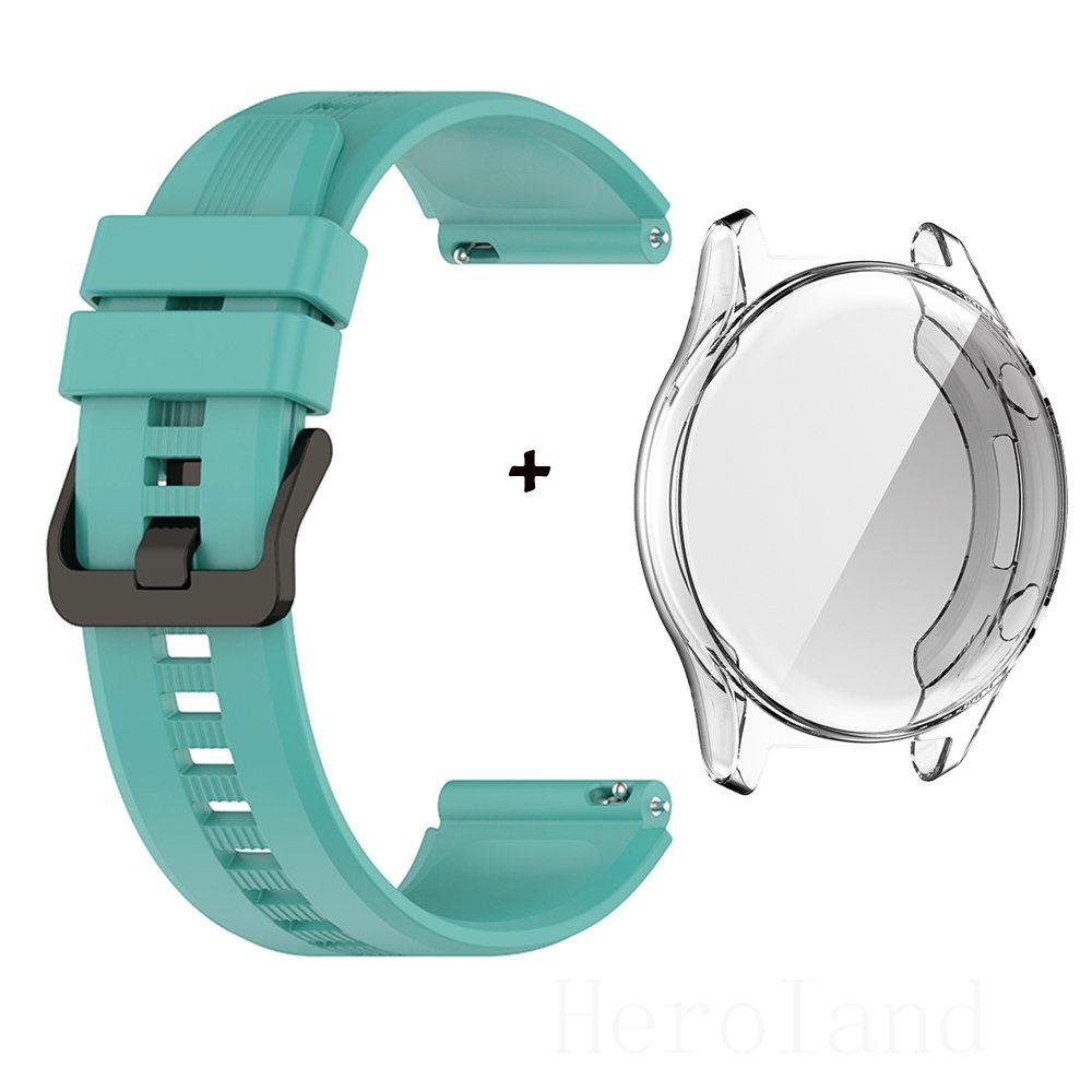 Браслет 22 мм Ремешок для часов для умных часов Honor Watch GS3 Ремешок для HONOR Watch GS 3 Наручный браслет Силикон + Чехол для экрана