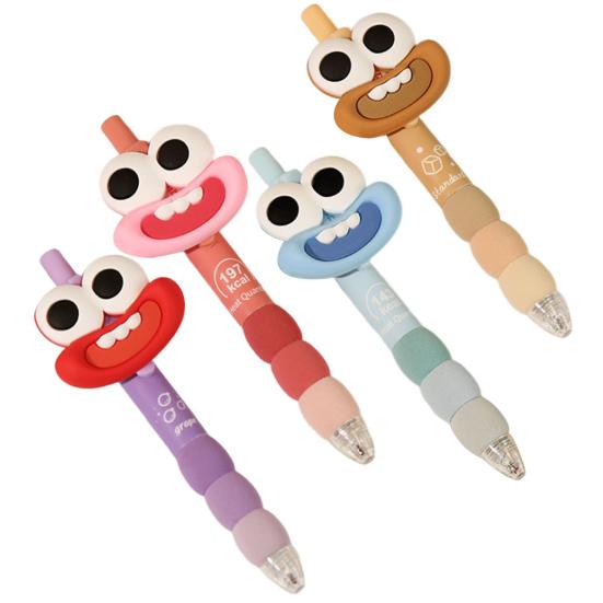 Cartoon Gel Pen Big Mouth Ballpoint Pens 0.5mm Comfort Grip Gel Pens Portable Practical Stationery Supplies for School Work