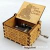 Hand-Cranked Wooden Music Box Festival Gift for Friends