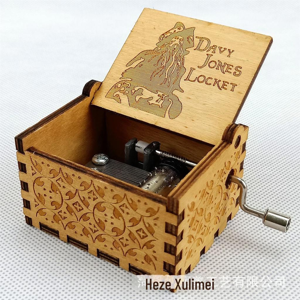 Hand-Cranked Wooden Music Box Festival Gift for Friends
