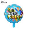 Balloon Spanish Father'S Day Ball Decorative Arrangement Spanish Aluminum Film Balloon
