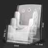 Acrylic Brochure Holder 3-Tier Brochure Display Stand with Divider Wall Mount Countertop Clear Flyer Holder Rack Magazine Booklet Display Stand