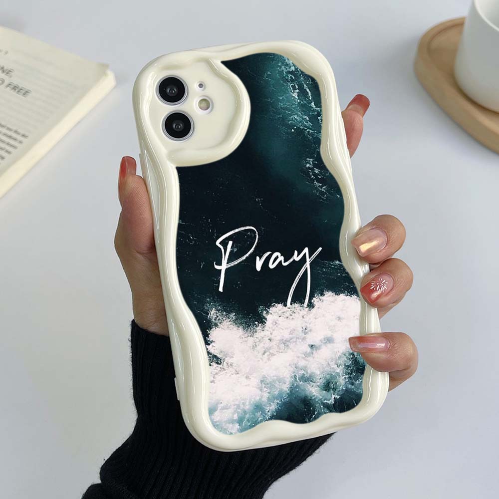 Samsung A14 для iPhone 15 13 Xiaomi Redmi 13C Чехлы для телефонов Huawei Honor 90 A40 Библейский стих Иисус Христос Христианское искусство Эксклюзивный кремовый чехол Мягкий чехол