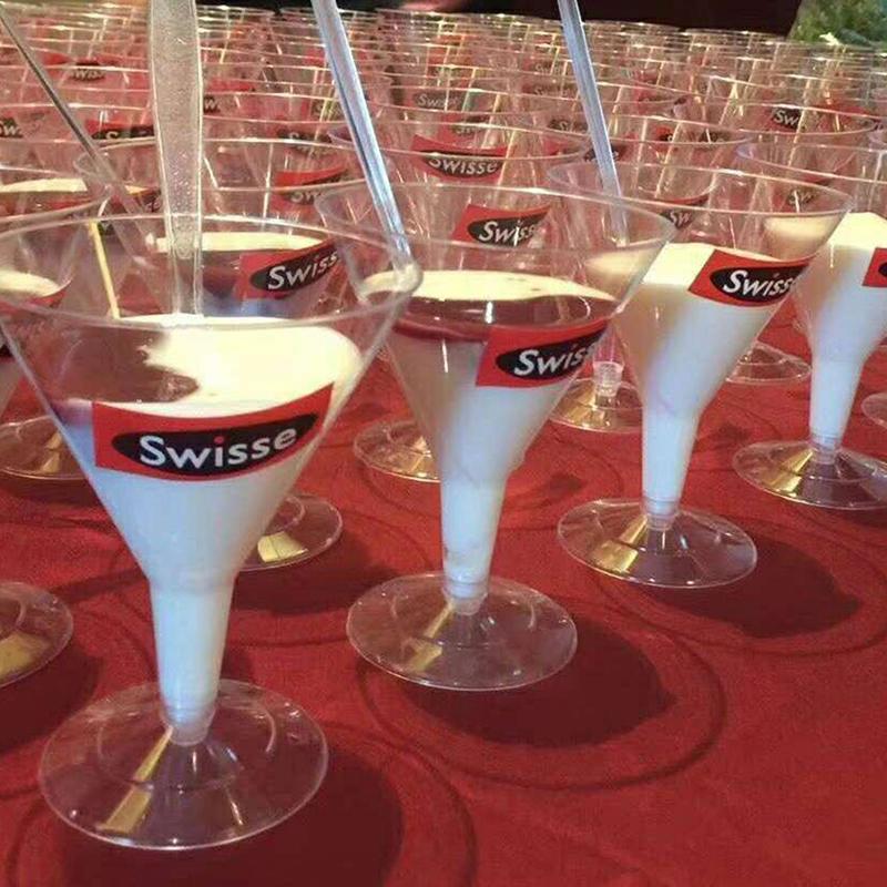 6шт 200мл прозрачные пластиковые стаканы для мартини одноразовые стаканчики для коктейлей для вечеринки