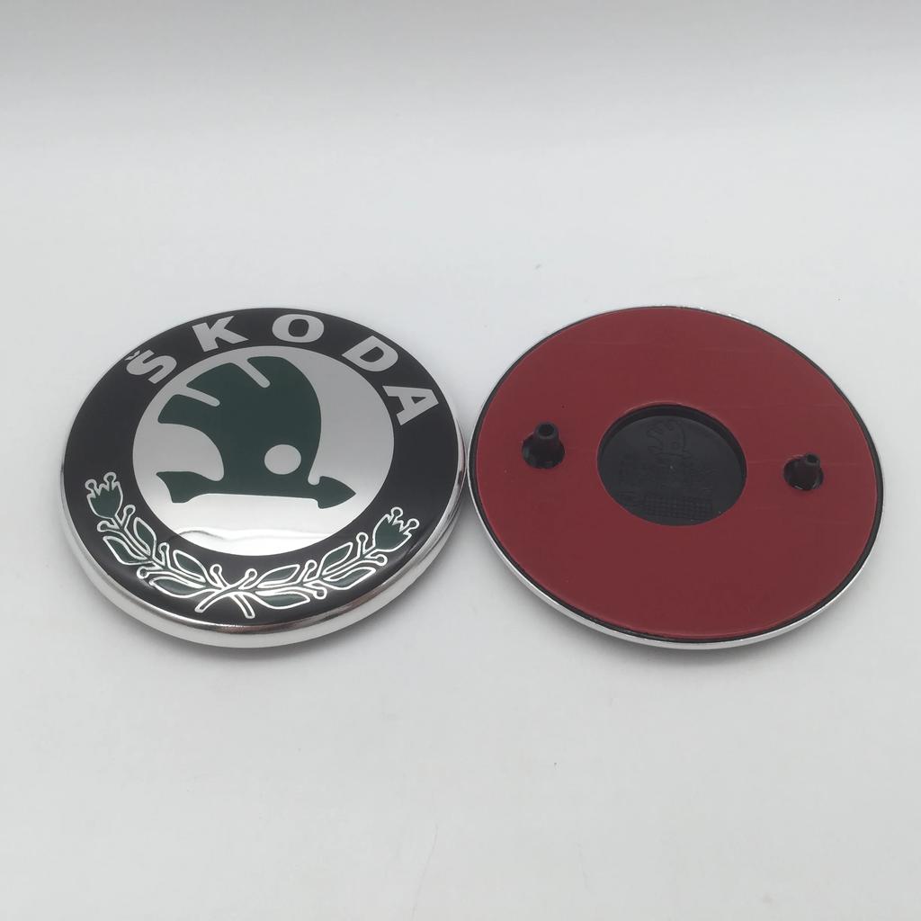 Car Sticker 2026 Hot 1pcs 3D  88mm 79mm for SKODA Car Front Grille Head Hood Bonnet Emblem Rear Tail Bumper Trunk Sticker Badge 