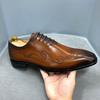 High Quality Banquet Shoes Korean Version Engraved Leather Shoes Men'S Business Dress First Layer Cowhide Oxford Men'S Shoes