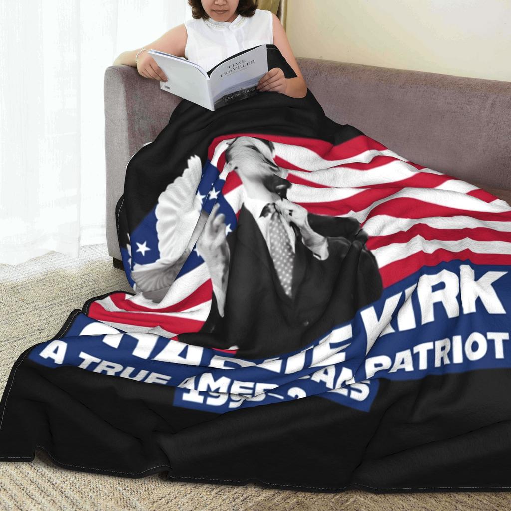 Charlie Kirk Shoot Blanket Quality Super Warm Bedding Throws Winter Girls Boys Couch Chair Fashion Bedspread