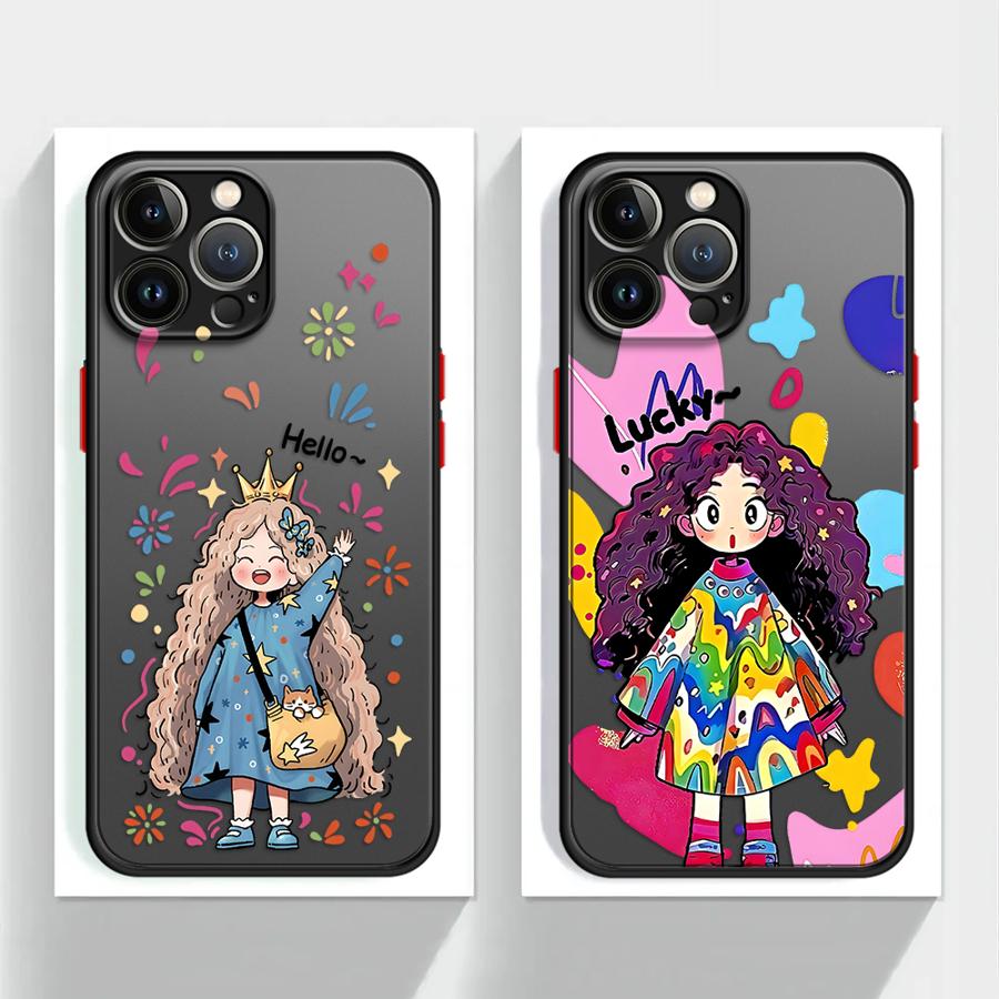 Case for iPhone 17 Pro Max 14 11 12 15 13 Mini 16 Plus XS XR Air 7 8 SE Funda Back Phone Cover Cute Cartoon Character