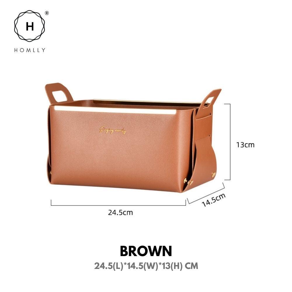 Homlly Leather PU Cosmetic Makeup Organizer Jewelry Storage Basket (3pcs)