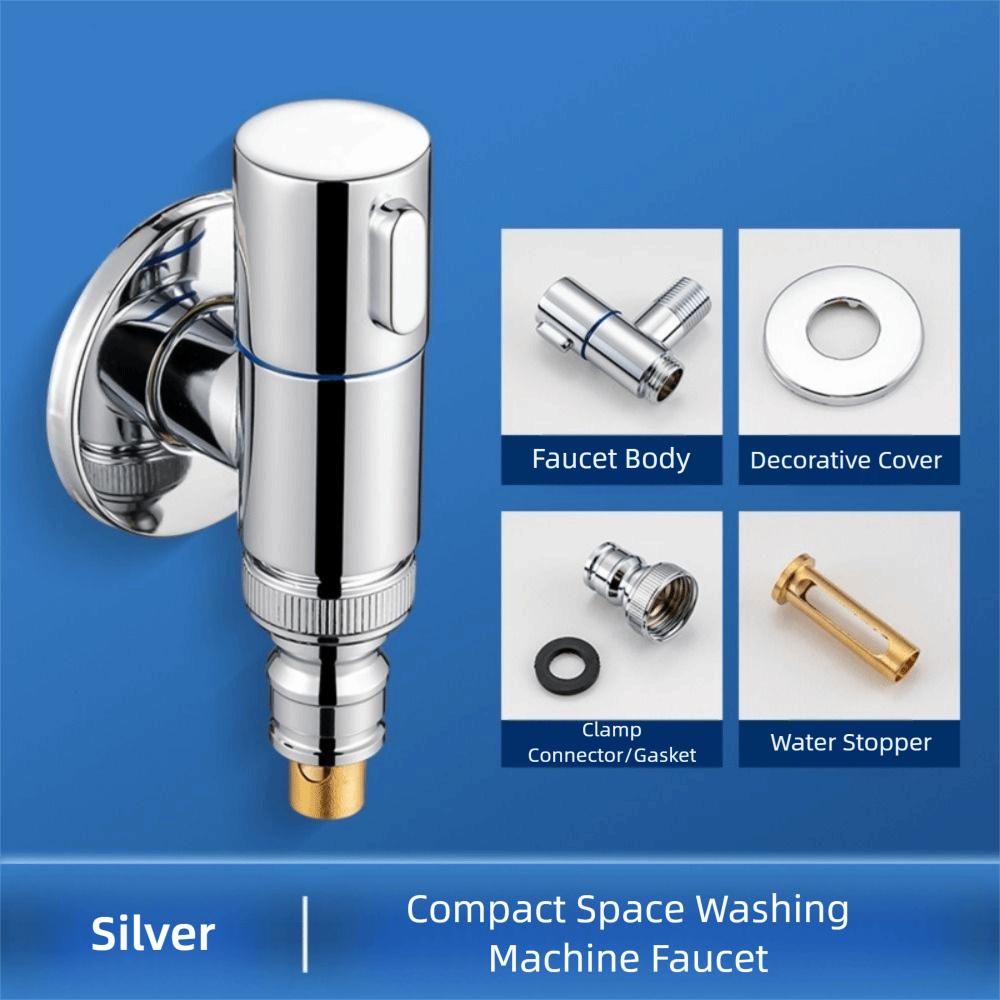 G1/2 Stainless Steel Water Tap Quick Opening Small Space Faucet  Flushing System