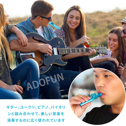 ADOFUN Kazoo, Metal Musical Instrument for Music Lovers, Musical Toy for Classrooms, Banquets, Parties, Meditation, Beginners, 8 Diaphragms, Storage B