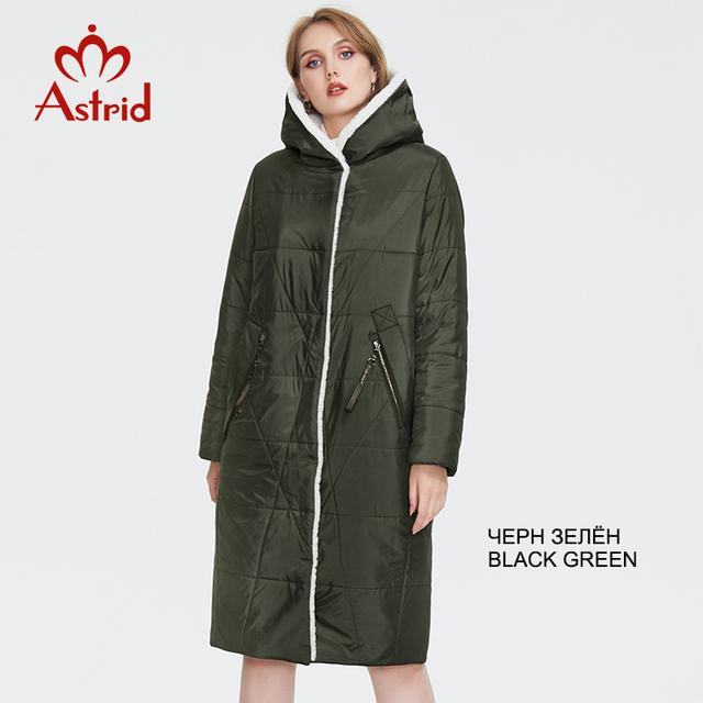 Женская зимняя куртка Astrid Женские парки Длинное плюшевое утепленное пальто для женщин 2025 Оверсайз Теплая одежда Верхняя одежда с меховым капюшоном AT-10090