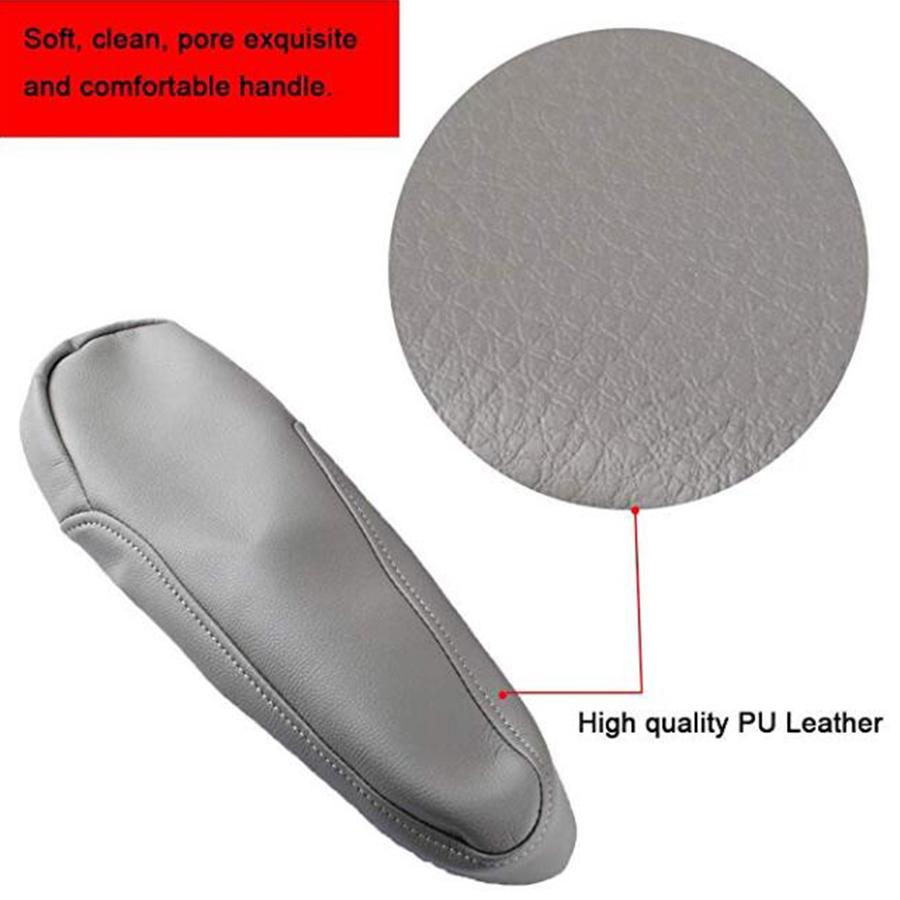 2X Серый Чехол на подлокотник из ПУ кожи Обивка Подходит для Honda Odyssey 2005-2010