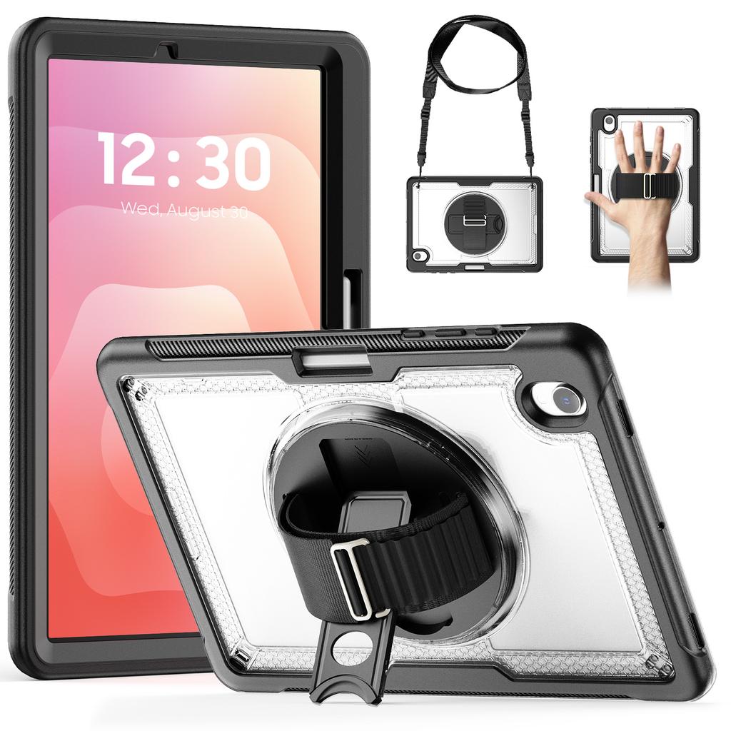 Чехол для Samsung Galaxy Tab S11 с ручным ремешком, подставкой, из ПК + ТПУ, чехол для планшета с плечевым ремнем и держателем для карандаша