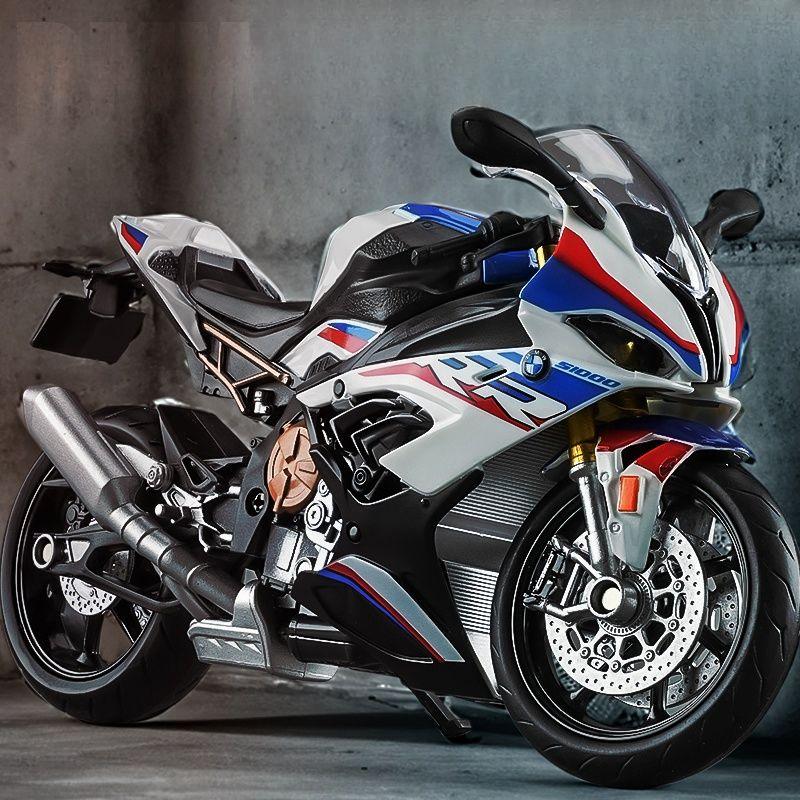 Масштаб 1/10 для модели мотоцикла BMW S1000RR, симуляция, сплав, локомотив, фигурка, украшение, игрушечная машинка, мальчик