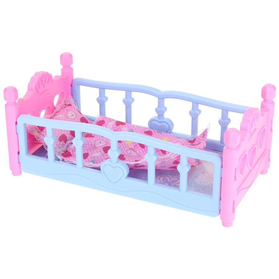 2-in-1 Doll's Cradle with Pillow and Blanket Doll Accessories