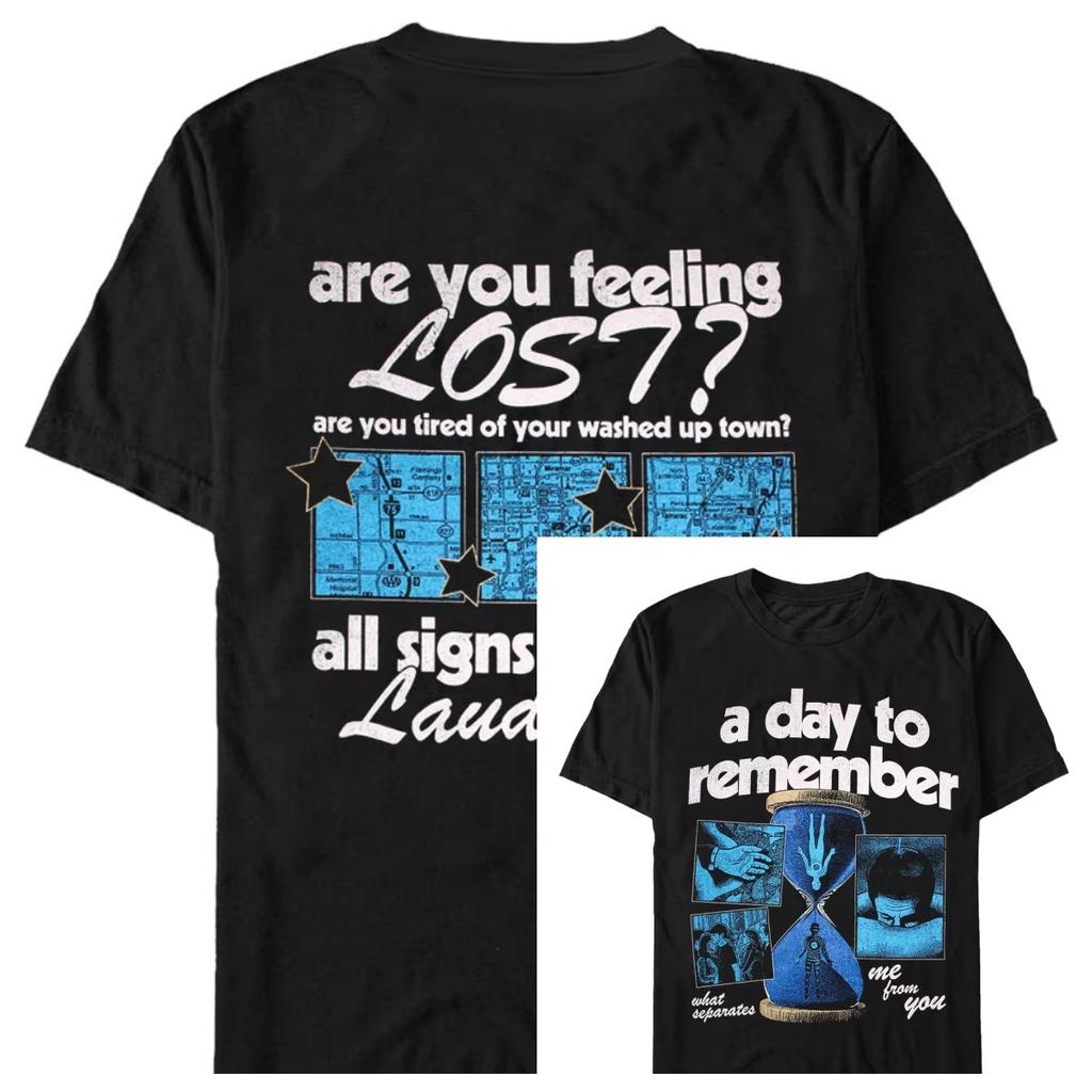 Top A Day To Remember Cotton Band Shirt Unisex Summer Short Sleeve Fashion Tee Hip Hop Streetwear Oversized Tshirt