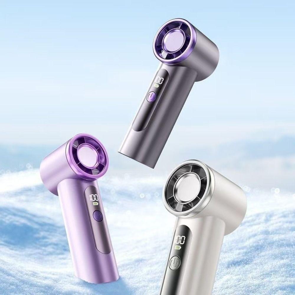 Electric Fan High-speed Handheld Fan Quiet Operation Waterproof USB Rechargeable Fan Long-lasting Turbo Fan Student