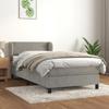 3127403 vidaXL Divan-lit Et Matelas Gris Clair 90x190 Cm Velours