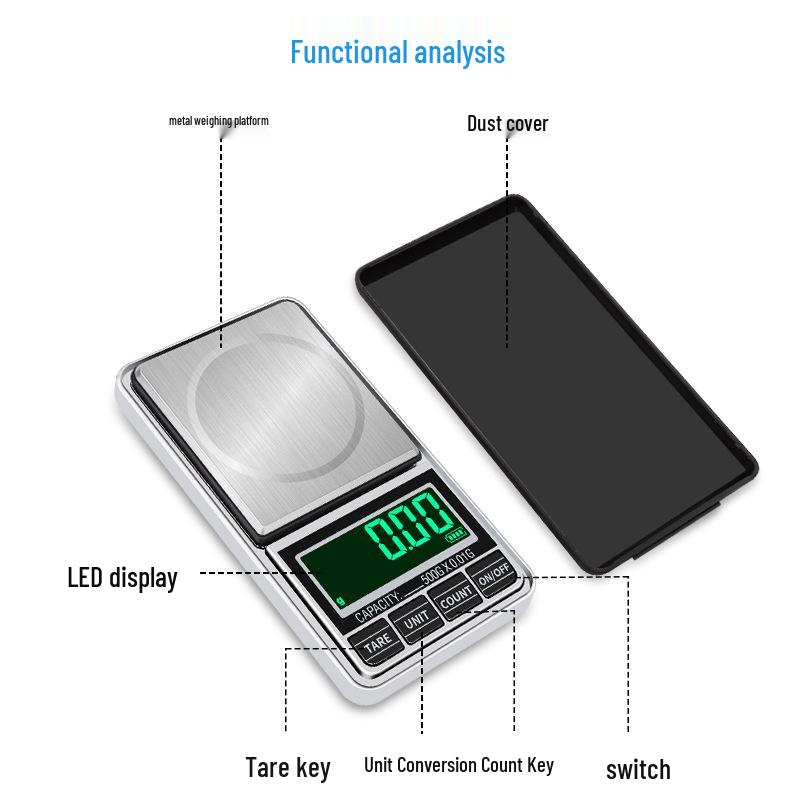 USB Portable Jewelry Scale 0.01g Precision Palm Pocket Balance