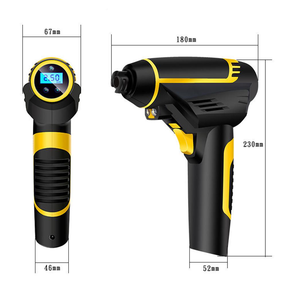 Перезаряжаемый насос для накачивания шин, портативный матрас, электрический цифровой автомобильный портативный воздушный компрессор 120 Вт, простой в использовании