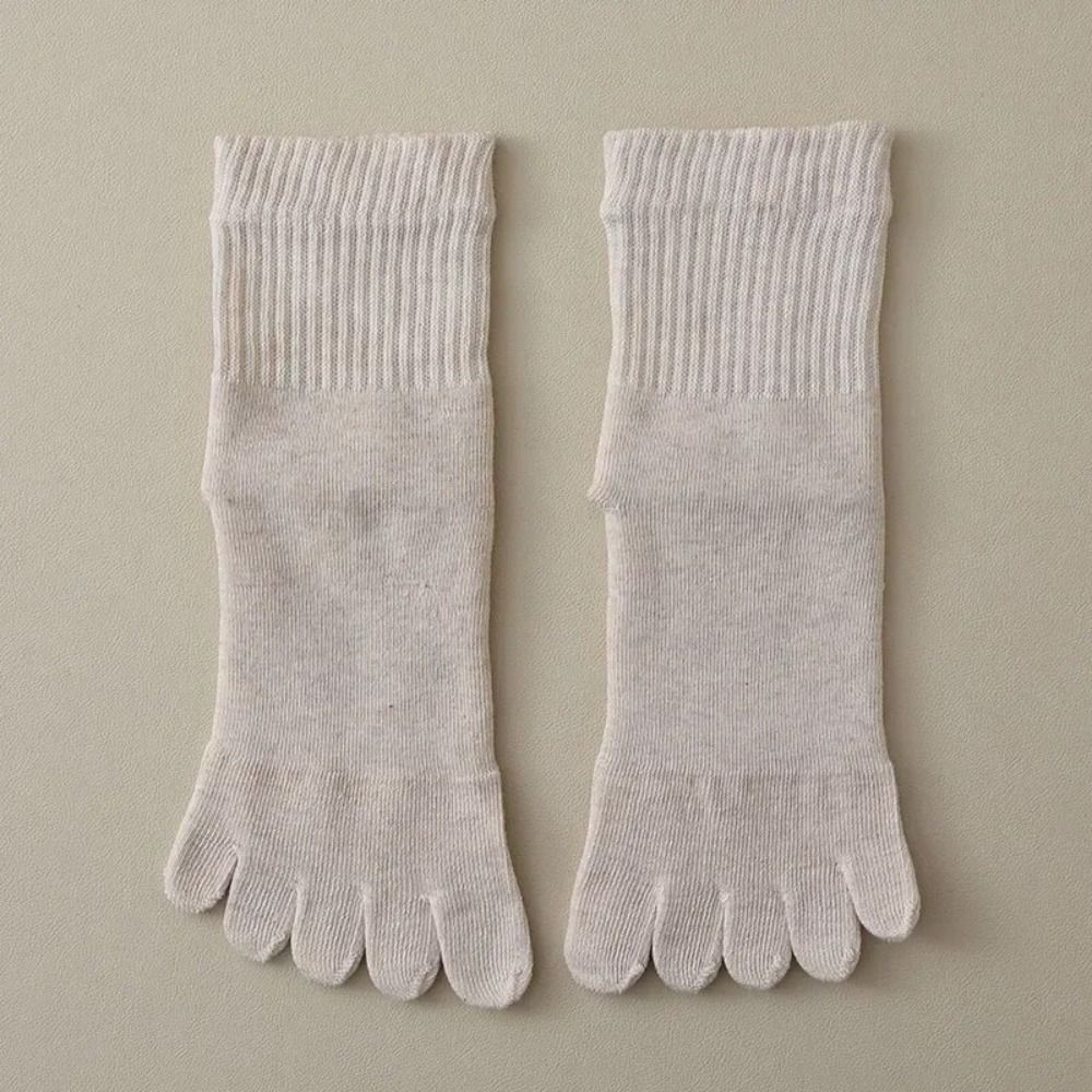 Мягкие носки для пола, женские носки с 5 пальцами, новые махровые носки