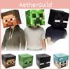 Картонная коробка-маска на голову Minecraft с культовым дизайном Стива, Крипера, Эндермена для детского косплея