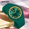 SANDA 6360 New Upgraded Fashionable Simple Silent Quartz Watch Night Light Waterproof Lightweight Anti Drop Student Watch