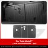 LUCKEASY For Tesla Model Y Rear Seat Backrest Protective Pad Trunk Mat Anti-Kick Pad Car Interior Accessories 2021-2024