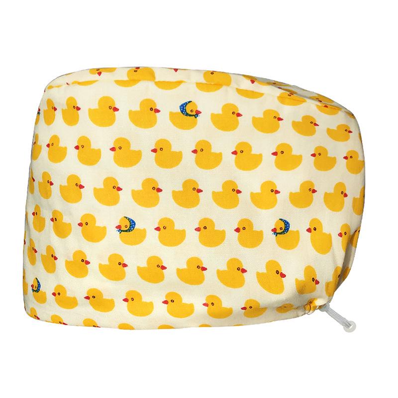 Хирургическая шапочка на кнопках с цветочным принтом для медсестер и врачей