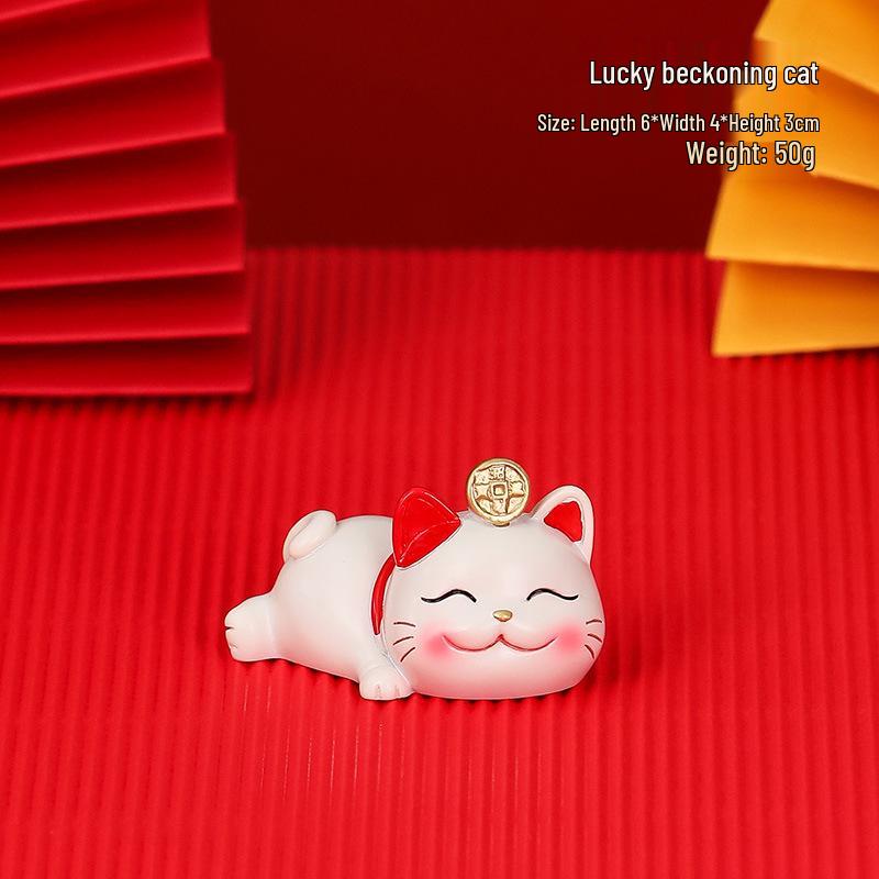 Счастливый кот смола держатель для мобильного телефона - Милое украшение для офисного стола, подарок