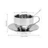 Набор из 3 insulated кофейных кружек 180 мл, кружки из нержавеющей стали 304 с двойными стенками, чашка для чая с блюдцем и ложкой