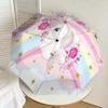 1PC Unicorn Flowers Umbrella-8-Rib Reinforced Portable Folding Travel Suitable for All Seasons Outdoor Daily Use-Z0487