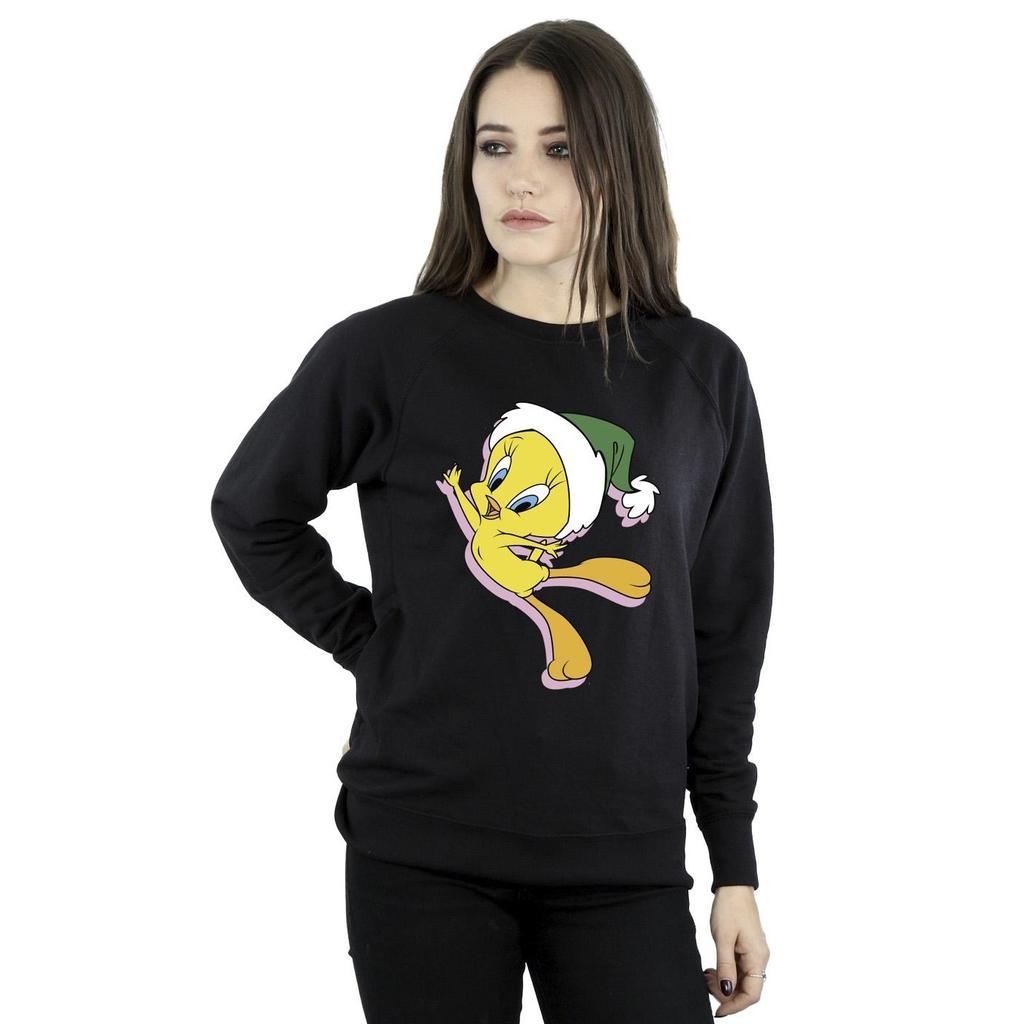 Looney Tunes Womens/Ladies Tweety Christmas Hat Sweatshirt